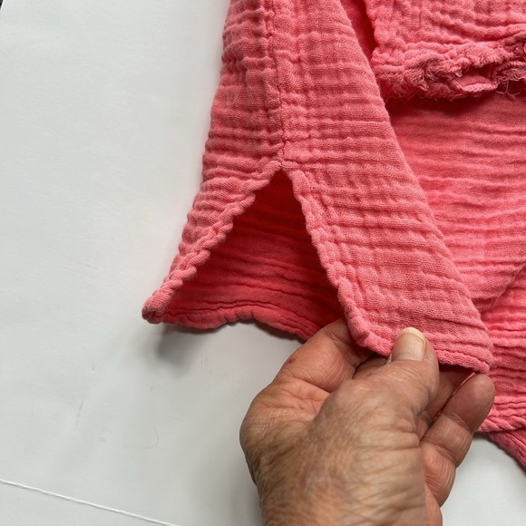 Michael Stars Coral V Neck Pull Over Gauze Cotton Summer Top - Picture 2 of 5